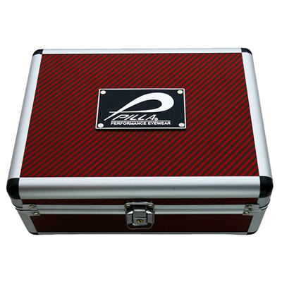 Pilla Large Aluminium Case (3 Compartments) - Red
